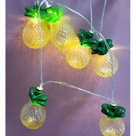 Ten Great String - Battery-Operated Pineapple String Light (10 LED light, Runs on 2 AA batteries). ;Total Length: 68