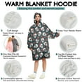 thumbnail image 5 of Wearable Oversized Blanket,Green Skull Rose Pattern Wearable Blanket Hoodie for Adults,Cozy Hooded Blankets with Super Pockets,Super Warm Fuzzy Pullover for Women & Men, 5 of 6