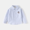thumbnail image 6 of felwors Toddler Children's Cotton Shirts for Boys and Girls Long Sleeved Lapel Tops Baby Button Coats Casual Cartoon (Light Blue,5-6 Years), 6 of 7