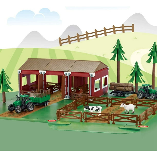 Toys Farm Set With Animals, Kids Farm Sets