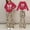 Red, variant on Amidoa Girls Sweatsuits 2pcs Sets Floral Print Fall Winter Clothes Cute Casual Fleece Sweatshirt and Slightly Flared Sweatpants Back to School Outfits Black Size 11-12 Years
