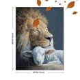 thumbnail image 3 of Toile Murale Spirituelle Lion et Agneau 15,75 X 11,81 Pouces, 3 of 8