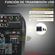 thumbnail image 5 of Audio Sonido Tarjeta Consolas de Sonido Audio Mixer Usb Bluetooth Malubero, Negro, 5 of 5