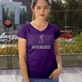 thumbnail image 4 of Shelby Logo Honeycomb Grille Women's V-Neck T-shirt Mustang Cobra GT Muscle Car GT500 GT350 Performance Powered by Ford Tee, 4 of 7