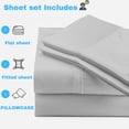 thumbnail image 2 of Universal XL V Berth 4 Piece 100% Egyptian Cotton 800TC The Best Boat V Berth Bedding Fits mattresses up to 12” Depth Durable & Easy Washable - Great Gift for Boaters ( Silver ), 2 of 4