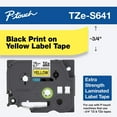 thumbnail image 2 of Brother Laminated Tape, Retail Packaging, 3/4 Inch, Black on Yellow (TZeS641), 2 of 5