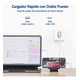 thumbnail image 2 of Cargador Carga Rápida 2 Usb 65 W Con Cable Tipo C Gris, 2 of 5