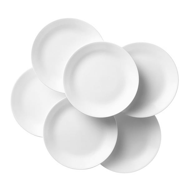 Corelle Classic Winter Frost White 6, Corelle White Round Dinner Plates