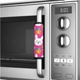 thumbnail image 4 of SEANATIVE 6 PCS Refrigerator Door Handle Covers Kitchen Appliances Handle Protector Washable Door Cloth Protector Keep Off Smudges, Stain, Wear and Tear, Cute Bunny Rabbit Flower Pink Easter, 4 of 7