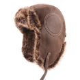 thumbnail image 2 of Gorro de de invierno con orejeras, cuero cálido a prueba engrosamiento gorros a prueba de frío, sombreros para esquí, clima Café Colco Sombrero de soldado de invierno, 2 of 8
