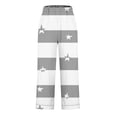 thumbnail image 5 of Hvogkswy Cotton Pants for Women Fashion Plaid Print Loose Casual Pants High Waist Straight Leg Ankle-Length Pants with Pockets, 5 of 5