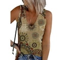 thumbnail image 1 of Camisa sin mangas con cuello en V profundo para mujer, camiseta sin mangas con estampado elegante informal a la moda para fiesta de citas, 1 of 7