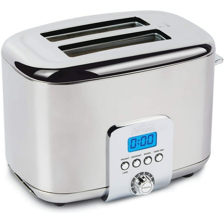 All-Clad Electric Stainless Steel Toaster with Extra Wide Slots, 2 Slice, LED Display, Silver