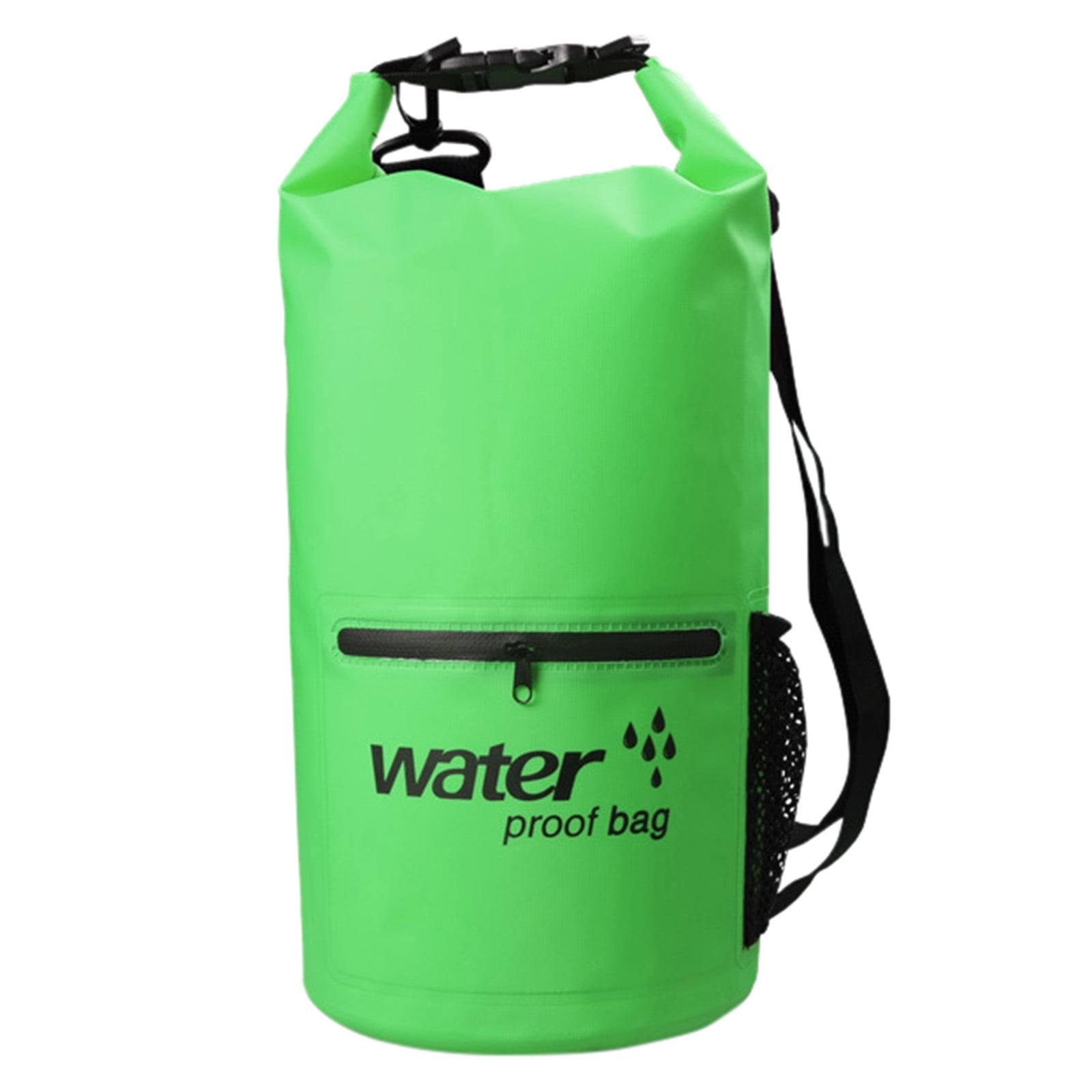 Waterproof Dry Bag With Adjustable Shoulder Strap Floating Dry Sack With Pocket Lightweight Dry Pouch For Swimming Boating Beach Sports(Green-40X20Cm)