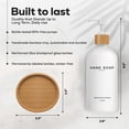 thumbnail image 3 of Set dispensador de jabón Brighter Barns, vidrio blanco, 500 ml, 3 of 7