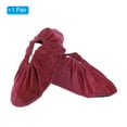 thumbnail image 3 of Uxcell Shoe Covers, 1 Pair Reusable Thicker Shoe Protector Covers for Home Indoor, Wine Red, 3 of 6
