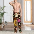 thumbnail image 2 of Naloa Sunflowers Mushrooms Pajama Pants Men, PJ Bottoms, Sleep & Lounge Pants-X-Large, 2 of 6