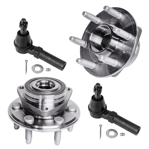 Detroit Axle - Front Wheel Hub Bearings Outer Tie Rods Replacement for 2010-2016 Cadillac SRX