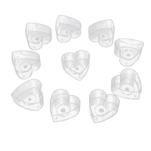10 Uds Suministro de Adornos para El Hogar / Tienda, Candebros de Plástico Zulema Clear Talight Cops