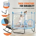 thumbnail image 4 of KFFKFF 60" Children's Trampoline, 5FT Trampoline for Indoor and Outdoor Use, Small Recreational Trampoline with Safety Net and Basketball Hoop, Ideal Birthday and Christmas Presents for Kids Aged 3, 4 of 9