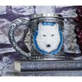 thumbnail image 4 of Ebros Large Celtic Direwolf White Snow Wolf Coffee Mug & Wine Goblet Chalice Set, 4 of 5
