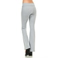 thumbnail image 3 of JJJ Fashion Women's Cotton Flare Yoga Pants Fold Over Waistband - Made in USA, 3 of 3