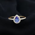 thumbnail image 2 of Rosec Jewels Tanzanite Teardrop Engagement Ring with Halo - 5X7 mm - Tanzanite Diamond Ring for Women - AAA Quality Certified, 18K Yellow Gold, US 3.50, 2 of 6