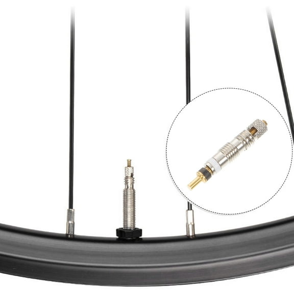 PENIKOKO 10Pcs Silver Tire Core for Bike Valve Stem Durable Copper Nickel Plated