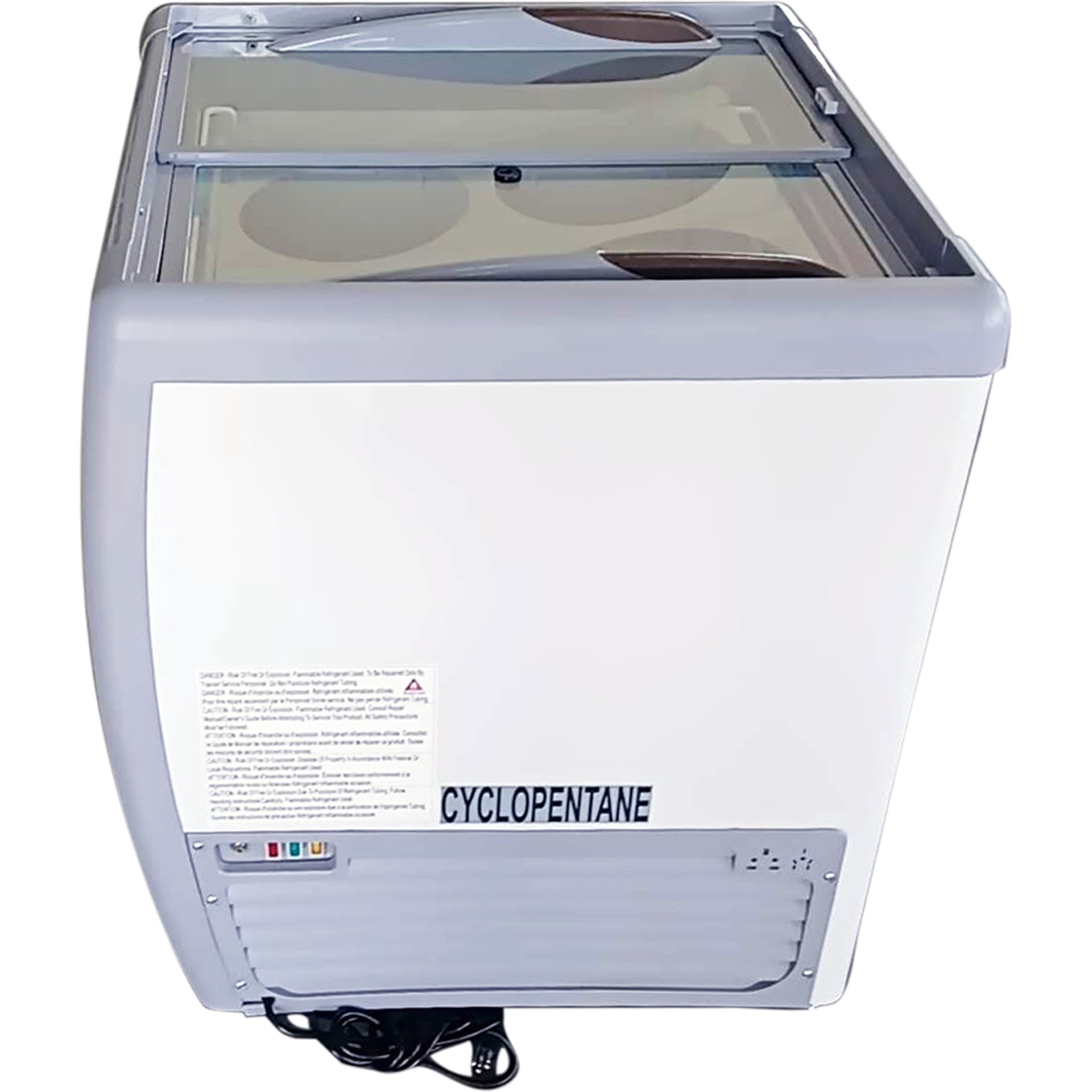26" NSF Ice Cream Dipping Cabinet Freezer – 4 Tub Display | R290 | Sliding Glass Top | 115V