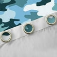 thumbnail image 4 of Manfei Cyan Camouflage Blackout Curtains Set of 2 (52x84 Each),Rustic Farmhouse Cabin Window Curtains,Blue Military Camo Curtains and Drapes For Boys Kids,Super Cozy Room Decor, 4 of 6