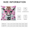 thumbnail image 5 of JEUXUS  Giraffe Pillow Covers , Giraffe Decor Throw Pillow Cases, Just a Girl Who Loves Giraffes Pillows Decorative Throw Pillows Cover, Giraffe Gifts for Women Kids Girls Sister, 5 of 5