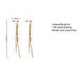 thumbnail image 2 of Dangle Earrings for Women,Threader Drop Gold Plated Star Long Dangle Earrings for Womens Jewelry Gifts, 2 of 7
