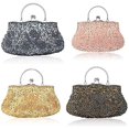 thumbnail image 4 of Bolso de noche tipo sobre suave con diseño floral antiguo y lentejuelas, 4 of 4