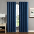 thumbnail image 4 of Tobie Blackout Window Curtain Panels with Tiebacks, Back Tab,  Navy, 38" x 96", 4 of 17