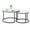 White(31.5"), variant on Semiocthome Modern Nesting Coffee Table Set,End Table for Living Room, 23.6" W, White,Marble Pattern