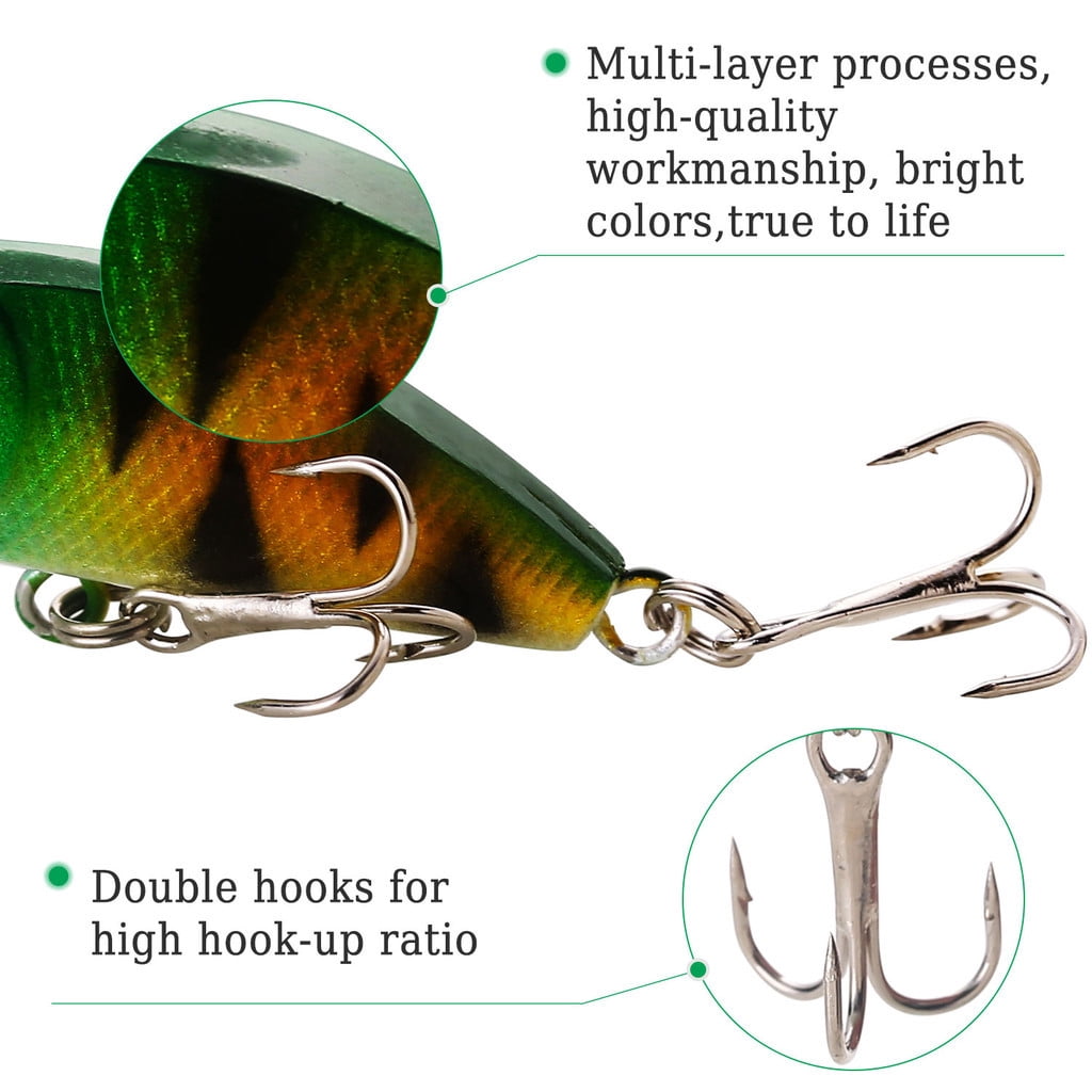 4PCS Fish bait Set Wobbler Hard Fishing Lures Jigs Anti-corrosion Low Hook
