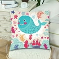 thumbnail image 3 of MKHERT Marine With Funny Whale Pillowcase Pillow Protector Cushion Cover 18x18 inch,Set of 2, 3 of 3