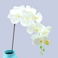 thumbnail image 3 of 1pc Artificial Orchid Flower Stem Plants 7 Head Fabric Simulation Flower Home Wedding Party Decoration, 3 of 6
