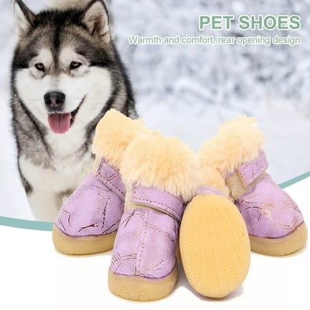 

Beechoice Dog Boots & Paw Protector Anti-Slip Sole Winter Snow Dog Booties Dog Shoes for Small Medium Dogs