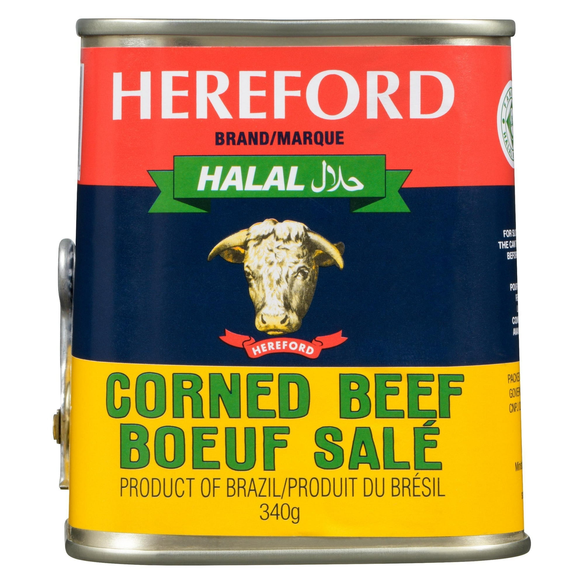Hereford Corned Beef HALAL, 340g.  HALAL certified.