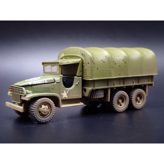 (Open Box) WWII GMC CCKW 6X6 TRUCK MILITARY RED BALL EXPRESS 1:87 SCALE DIECAST MODEL CAR