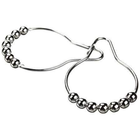 Large Oversized Heavy Duty Roller Shower Curtain Rings Set