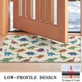thumbnail image 3 of Beige Colorful Dinosaurs Pattern Door Rugs,Washable Non Slip Door Mats Indoor,Decorative Door Mats,Entry Mat Indoor for Entrance,Bedroom,Kitchen,Bathroom,17"x30", 3 of 6