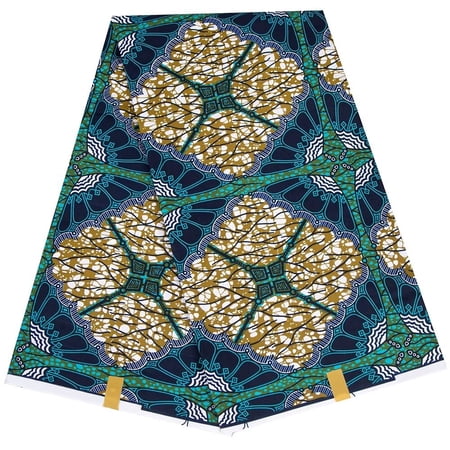 VeritableWax New African Polyester Fabric 3 yards Ankara Batik Print for Sewing, Crafts DIY, Party Dresses