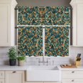 thumbnail image 2 of Sea Turtle Curtain Valances Set Starfish Coral Seagrass Blue Nautical Ocean Kitchen Curtains 24&nbsp;inch Length Rod Pocket Valance and Tiers 3 Piece Set Small Bedroom Bathroom Laundry Decor, 2 of 9