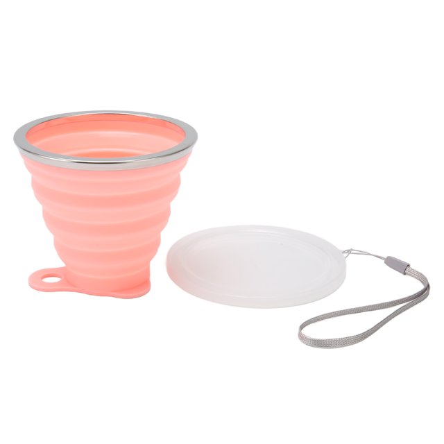 Taza de viaje plegable conveniente taza plegable de silicona de 270 ml con tapa para exteriores ANGGREK Otros