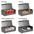 thumbnail image 2 of mDesign Metal Bread Box Bin with Hinged Lid - for Kitchen Countertop, Island and Pantry - Large Capacity Storage, Vintage-Inspired Design - Multi-Purpose Storage Container for Home - Charcoal Gray, 2 of 8