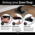 thumbnail image 6 of JAWS Reusable Mouse Traps for Home | Powerful Plastic Mouse Traps for Effective and Sanitary Mice and Rodent Removal | Safe and Durable Touchless Trap for Mice | 4.0"L x 1.88"W x 2.25"H | 12-Pack, 6 of 8
