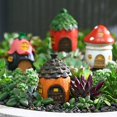thumbnail image 2 of Fairy Garden Mushroom Figurines Mini House Flowerpot for Outdoor Indoor Patio Yard Lawn Porch Ornament Craft Gifts B, 2 of 5