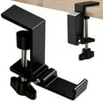 thumbnail image 2 of Gnwei Wall Hooks for Hanging, Desk Mount Bag Holder Hook Clamp-On Backpack Hanger Portable Desk Mount Headphones Holder Reduce Desk Clutter for Table Desk, Under Counter, 2 of 9